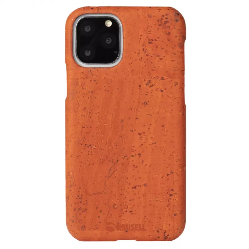 Protective phone cover Krusell Birka for Apple iPhone 11 Pro Max — rust color