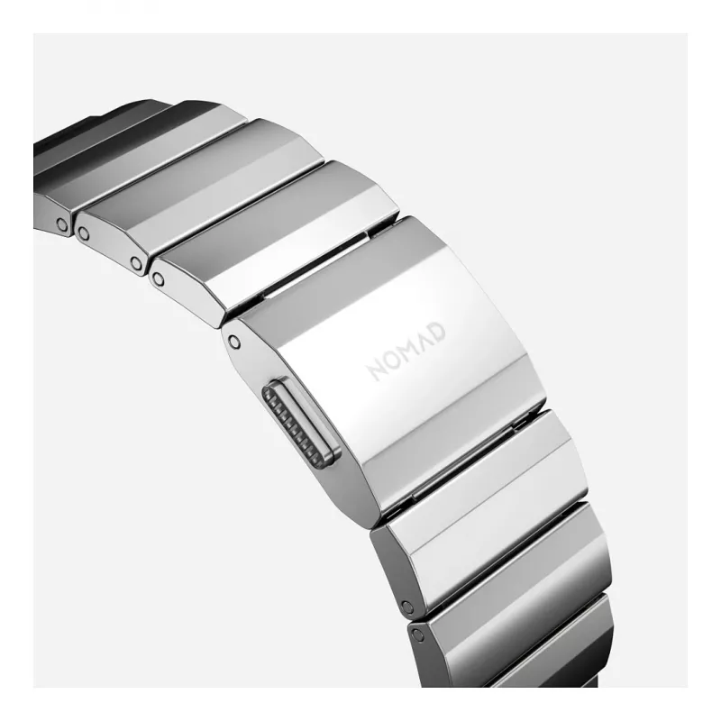 Band Nomad NM1A4HSXS0 for sport watch, stainless steel, silver, width 35 mm, 108.9 g