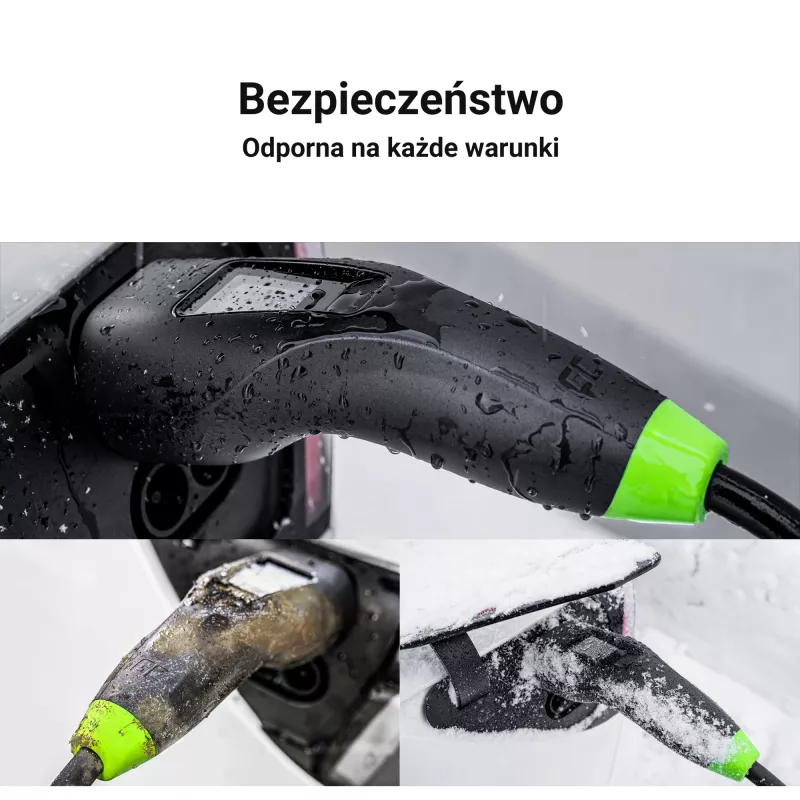 Green Cell Habu EVGC01 Mobile EV charger for electric vehicles 11 kW 7 m Type 2 CEE Wallbox Black
