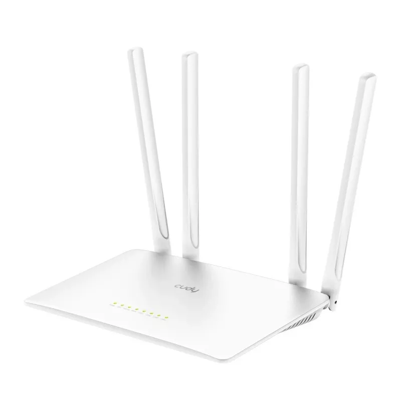Tabletop router Cudy WR1200 Dual‑band Wi‑Fi 5 (802.11ac) 867 Mbit/s, 4x RJ‑45 LAN, White