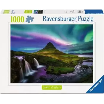 Puzzle Power of Nature - Northern Lights over Kirkjufell (1000 Pieces)