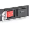 DIGITUS 1U Aluminum PDU with 7 Safety Outlets, 2m Cable, Switch, Surge Protection
