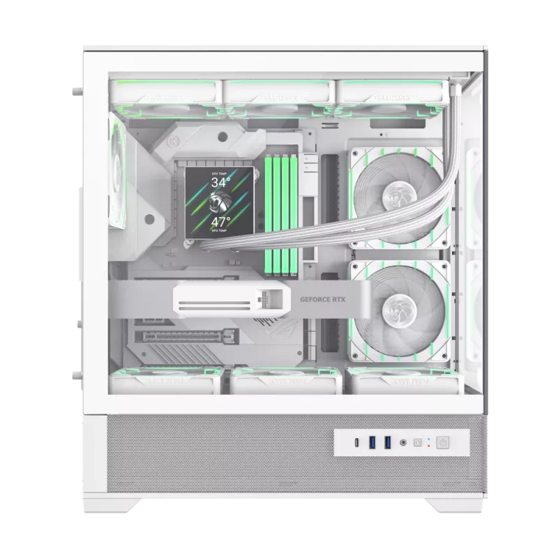 Gamemax Case | VISTA 2 AW | White | Midi Tower | Power supply included No