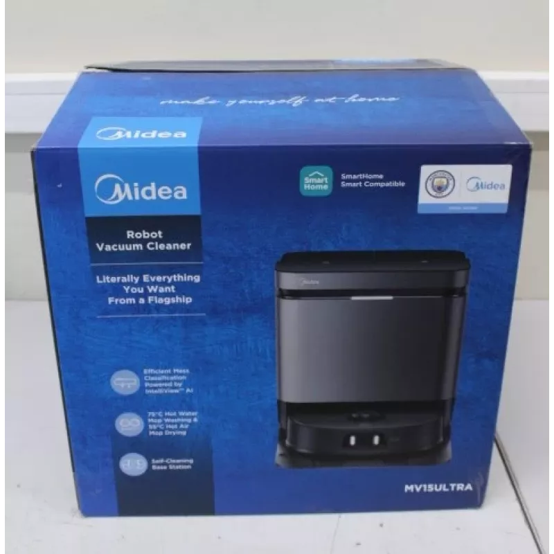 SALE OUT. Midea V15 Robot Vacuum Cleaner | SALE OUT. Midea Robot Vacuum Cleaner | V15 | Wet&Dry | 5200 mAh | Dust capacity 3 L | 16200 Pa | Black | USED, DIRTY, SCRATCHED