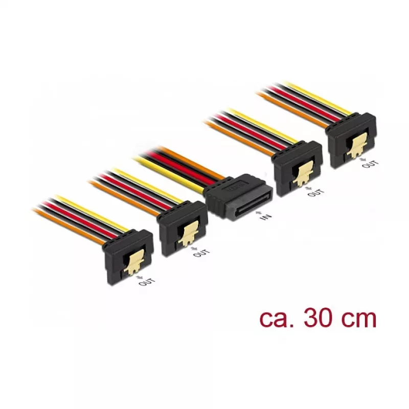 Internal power cable DeLOCK 60167 0.3 m SATA 15-pin to 4 x SATA 15-pin