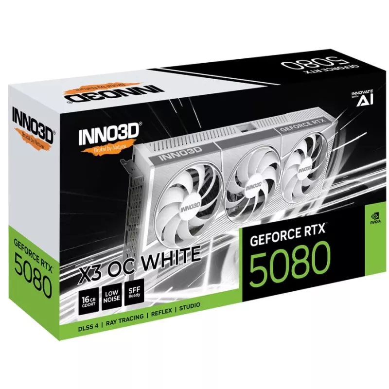 INNO3D GeForce RTX 5080 X3 OC White 16GB GDDR7 Graphics Card