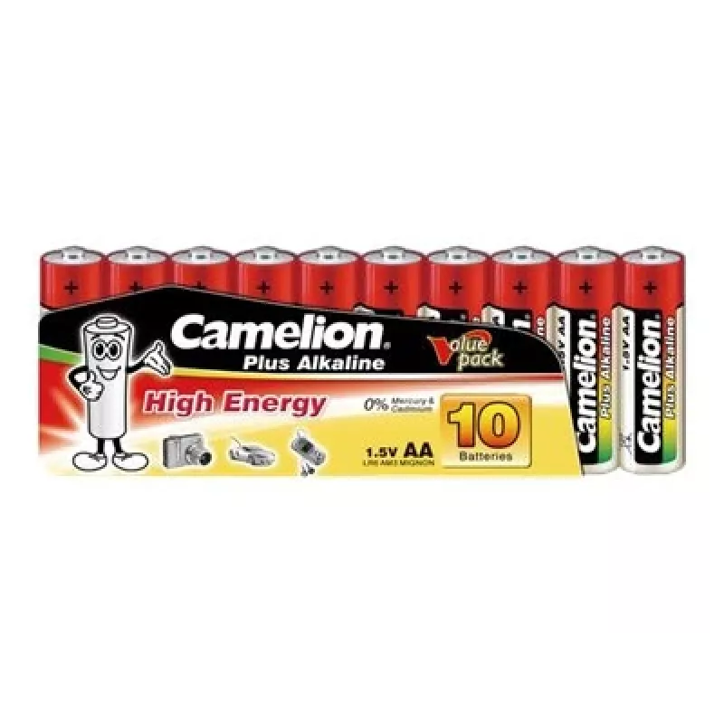 Single-use battery CAMELION LR6-SP10 AA Alkaline 1.5 V, 10 pcs, 49.8 mm x 1.41 cm, 24 g each