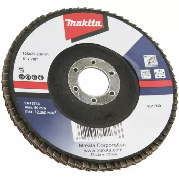 Makita - grinding disc - for Wood, Metal, Plastic, non-ferrous metal - 125 mm - Grit: A60 (D-63482)