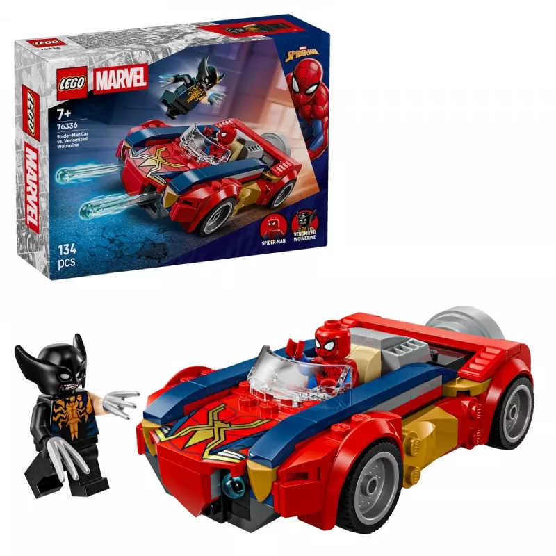 LEGO MARVEL 76336 Spider-Man Car vs. Venomized Wolverine
