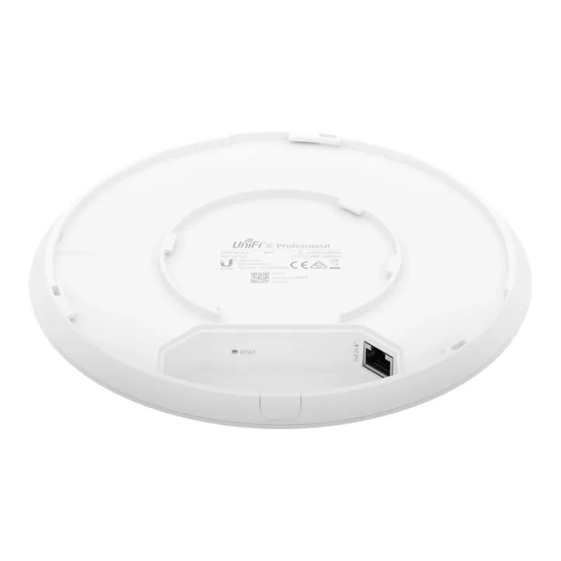 Wireless access point UBIQUITI U6‑PRO — Wi‑Fi 6 dual‑band 2.4/5 GHz, PoE, IP54, ceiling/wall, 4800 Mbps (5 GHz), 573.5 Mbps (2.4 GHz)