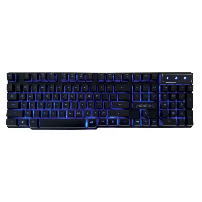 Keyboard Mouse included Rebeltec SHERMAN Gaming USB QZERTY English Black