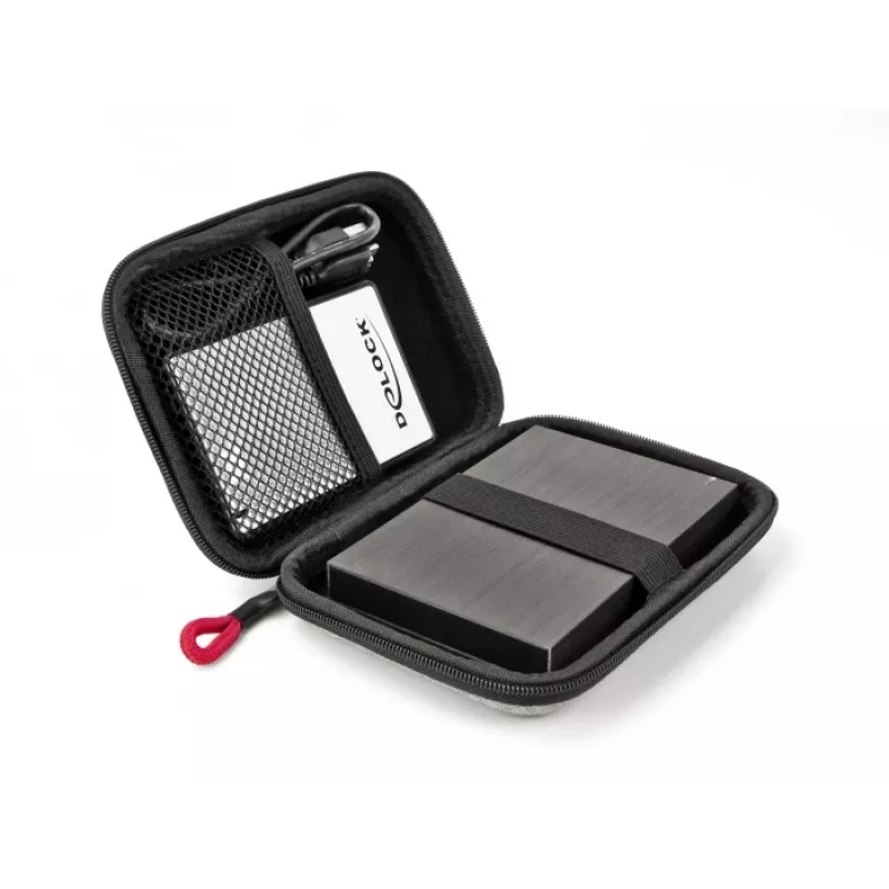 DeLOCK Protection Bag for 2.5 inch SSDs external Enclosures Hard drives up to 12 x 8 x 2 cm
