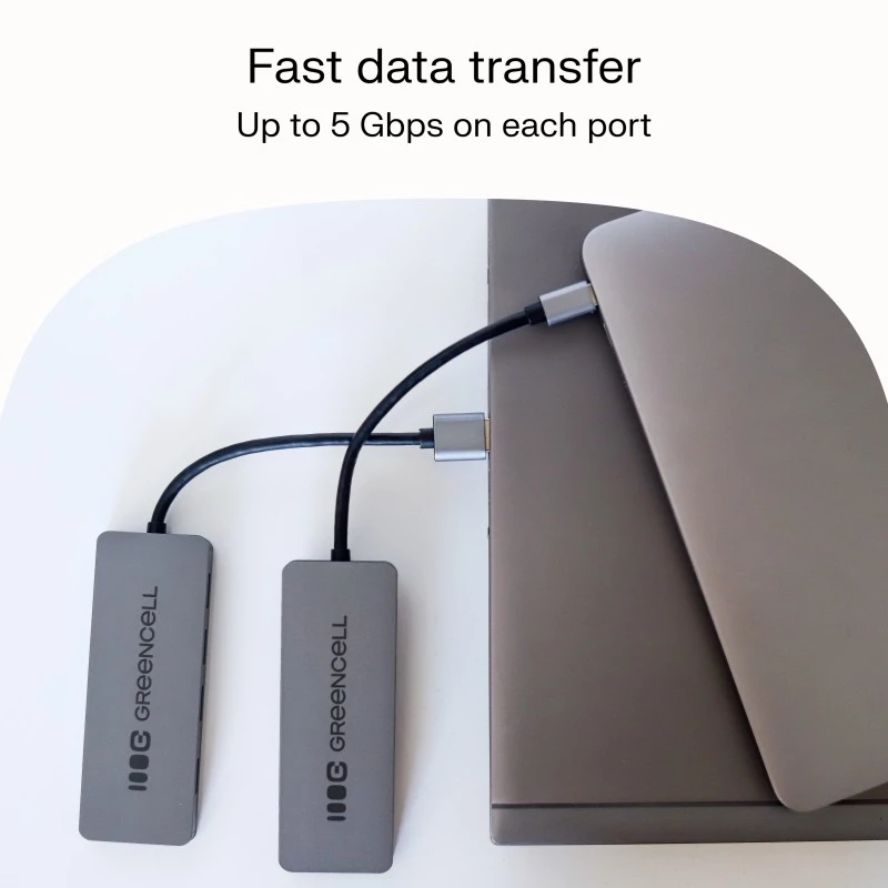USB hub Green Cell HUB-GC-A4A — 4-port USB-A 3.0 hub