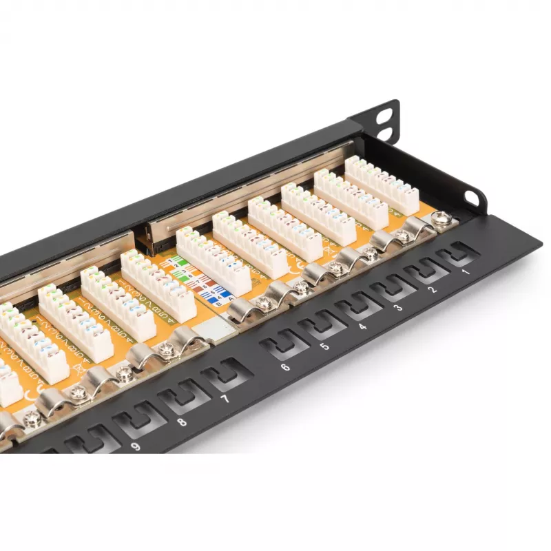 Patch Panel Digitus CAT 6 Class E High Density Shielded Black