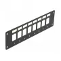 Patch panel DELOCK 86597 — metal, black, 50 mm x 1.6 mm x 185 mm