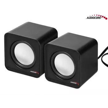 2-way PC Speaker Audiocore AC870 B — 3 W RMS, wired USB power, 3.5 mm input, 2.0 channels