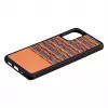 Phone case man and wood for Samsung Galaxy S20+ — brown check with black trim