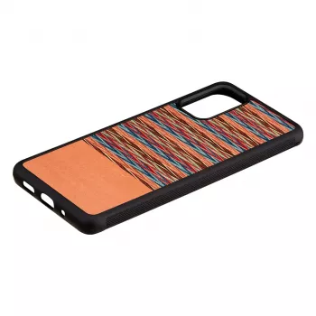 Phone case man and wood for Samsung Galaxy S20+ — brown check with black trim