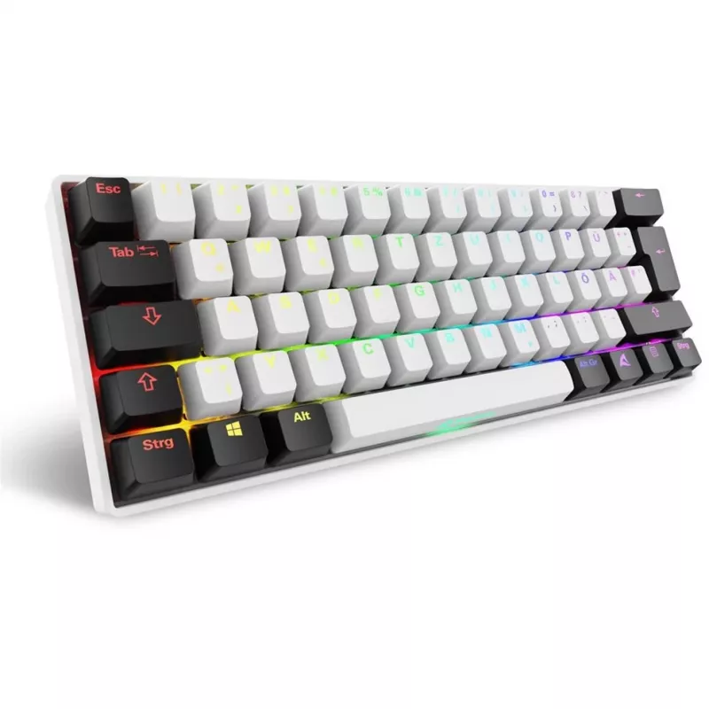 Sharkoon SGK50 S4 keyboard Home USB QWERTZ German White RGB LED 60%