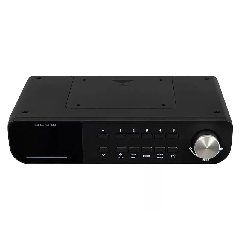 Kitchen portable FM/DAB+ radio BLOW RK1 — compact black, battery or mains powered