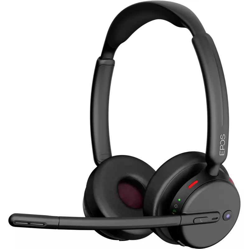Epos Impact 500, Binaurales (beidseitiges)-Headset, Bluetooth ANC, MS Teams zertifiziert, incl. USB-C Dongle mit USB-A-Adapter