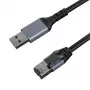Interneto Cable CAT6 UTP, USB3.0 Type-A - RJ45, 1m