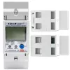 Qoltec 50882 Single phase electronic energy consumption meter for DIN rail | Wi-Fi | TUYA | 230V | LCD