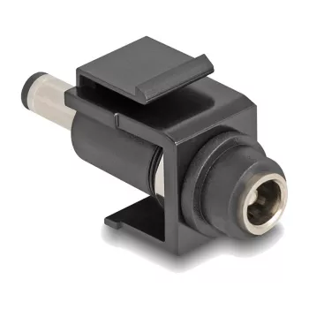 DeLOCK Keystone Module DC 5.5 x 2.1 mm female to male black