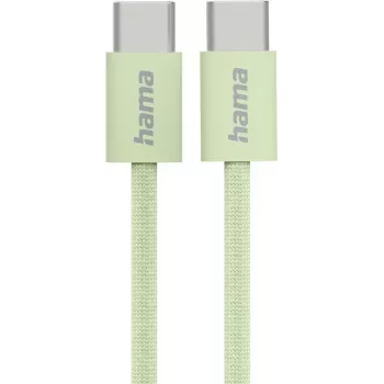 Hama Fabric USB cable USB 2.0 1 m USB C Green