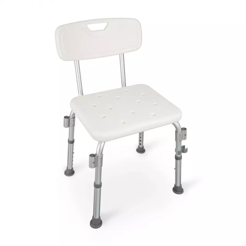 Shower stool with backrest and handles