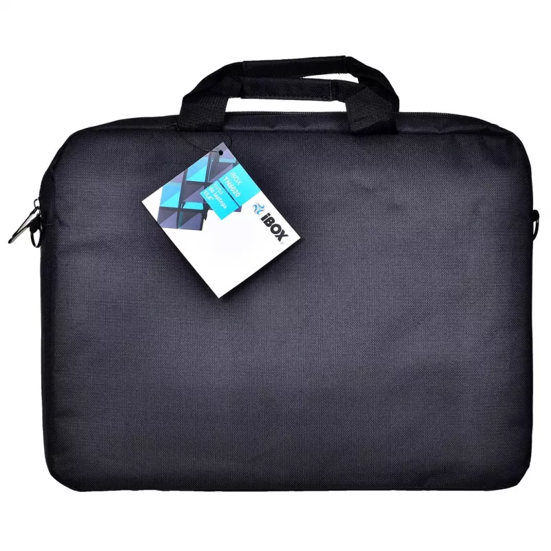 Briefcase IBOX TN6020 for 39.6 cm (15.6 inch) laptops — nylon, black, shoulder strap