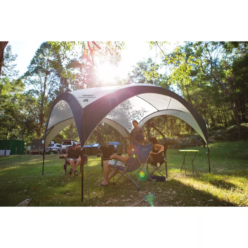 FastPitch Event Shelter XL, Pavillon Silver/dark blue, 4,5 x 4,5 Meter
