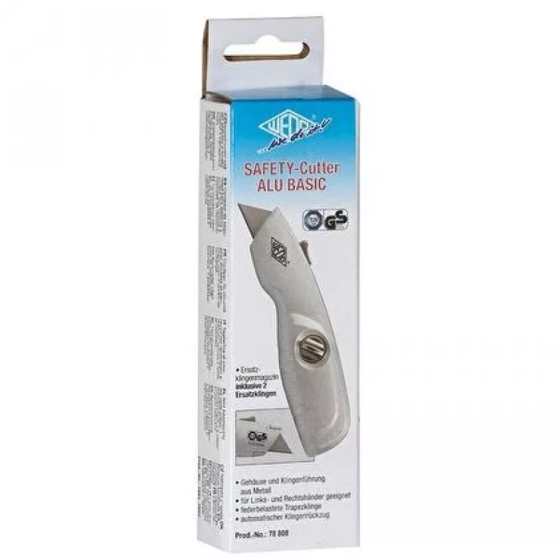 Utility knife WEDO 78 808 fixed blade, aluminum body, blade width 44 mm