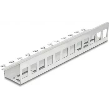 DELOCK Keystone Holder 12 Ports for DIN Rail and Hand Mounting (model 90631)