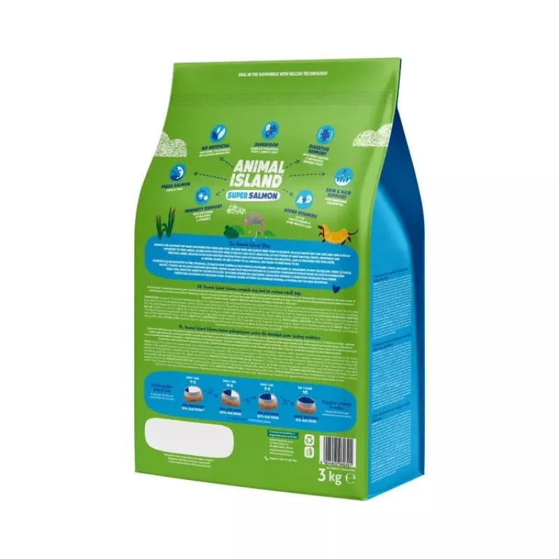 Animal Island Super Salmon dry dog food, 3 kg