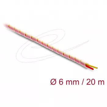 Cable sleeve DELOCK 19013, transparent PET braided tube, 4 mm inner diameter, 6 mm outer diameter, 20 m length