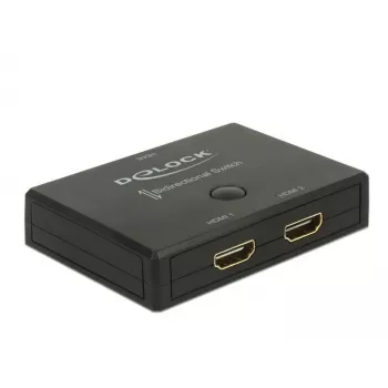 DeLock HDMI 2 - 1 Switch bidirectional 4K 60 Hz - Video/Audio-Switch - 2 x HDMI - Desktop