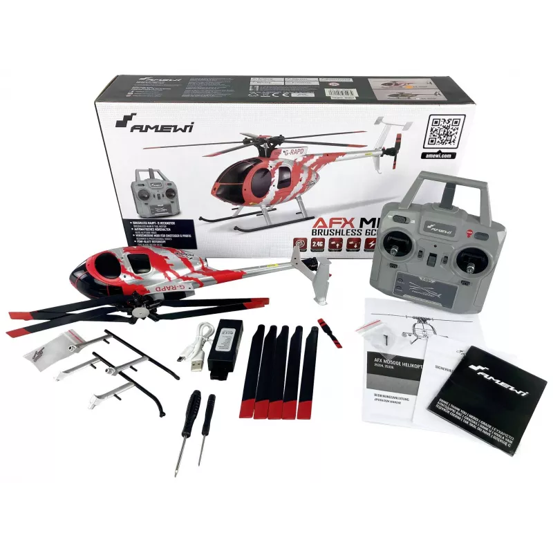 Helicopter Amewi MD500E with Electric Motor, LiPo 1200 mAh, Recommended Age 14+