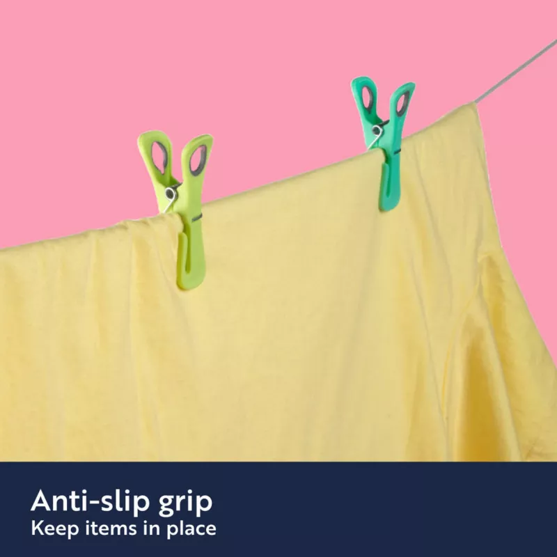 Beldray Dual-Grip Pegs LA035716RPFEU7 green/blue - laundry clothespins, dual-grip design