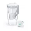 Water filter jug BRITA Glass+1 Maxtra Pro grey, 2.4 L total / 1.5 L filtered, Maxtra Pro PP filter