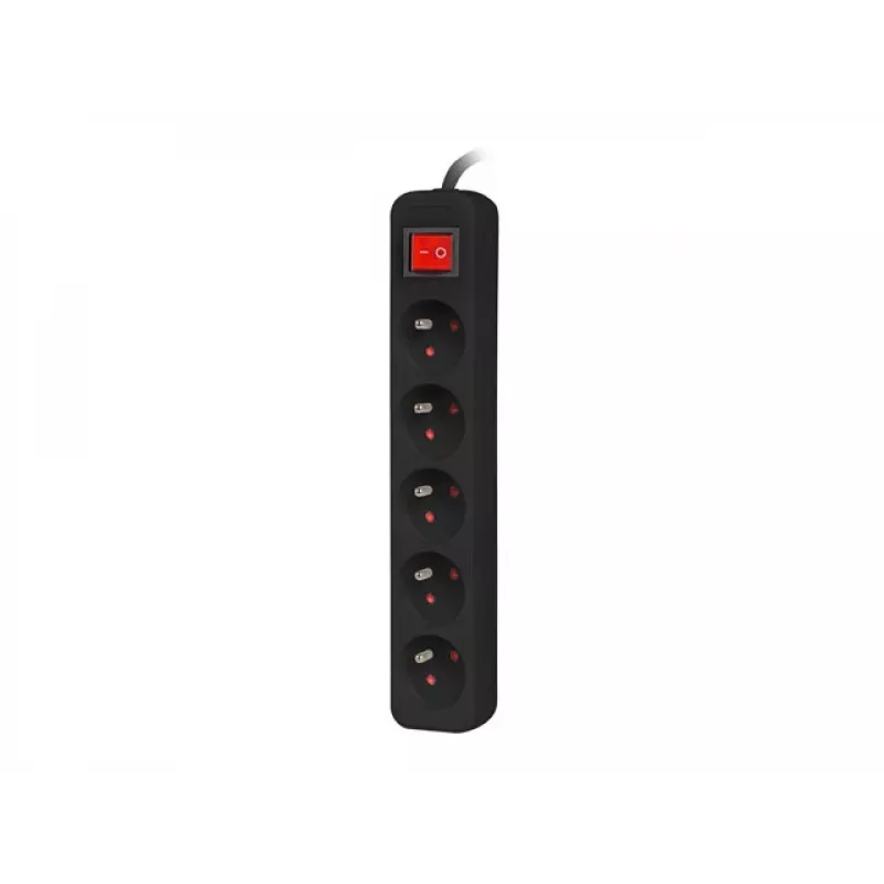 Power extension Lanberg PS1-05E-0300-BK 3 m 5 AC outlet(s) Indoor White
