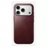 Mobile phone cover Nomad Modern Leather Case for iPhone 17 Pro, leather + TPU + PC, fits 16 cm (6.3 inch) screen, Bordeaux