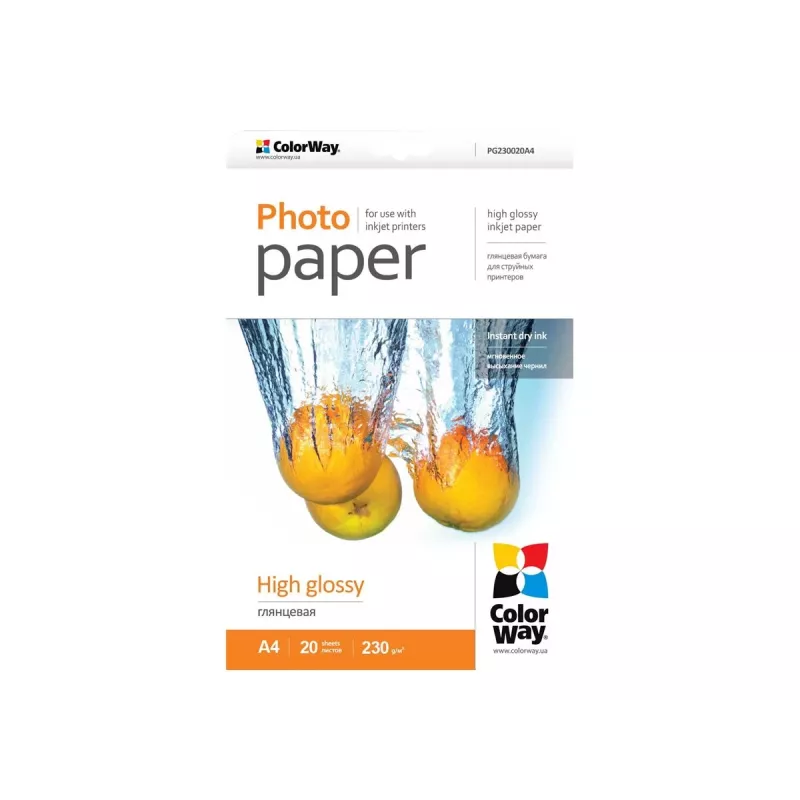 Photo Paper Gloss Colorway PG230020A4 A4 White