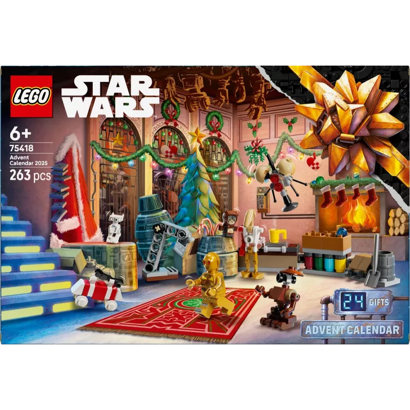 Construction toy LEGO Star Wars Advent Calendar 2025 — set 75418, seasonal buildable minifigures and models