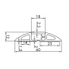 ROLINE Cable Duct TPE Flex, 60 mm, black, 1,8 m (19.08.3105)