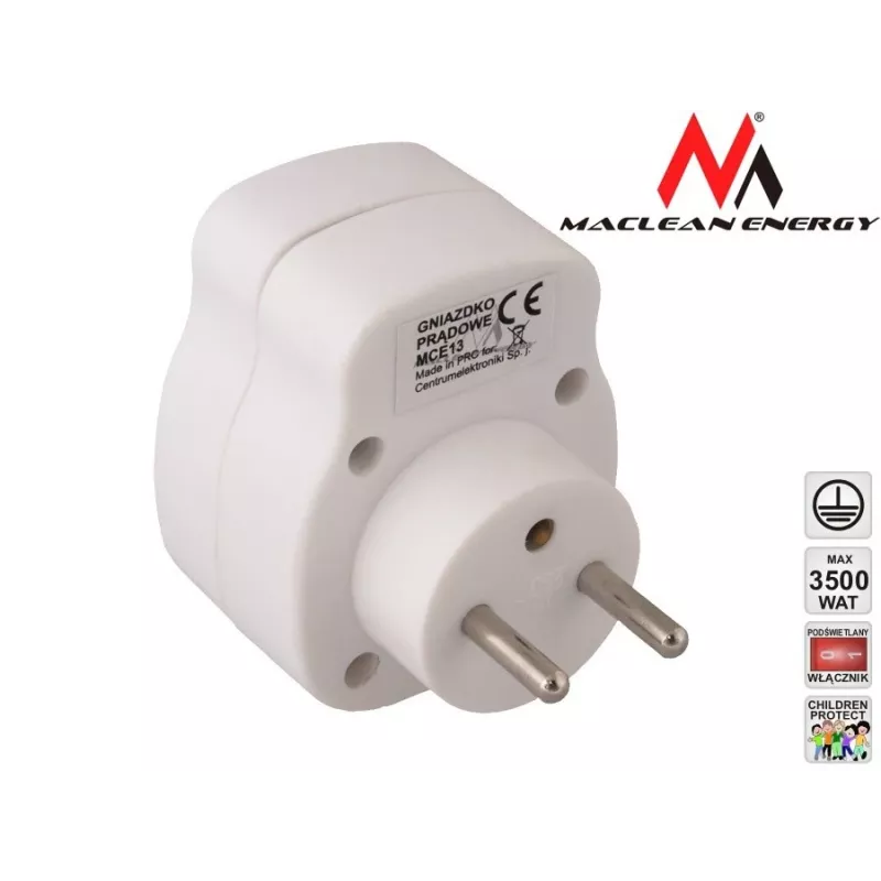 Power outlet MACLEAN AC outlet MCE13 with switch