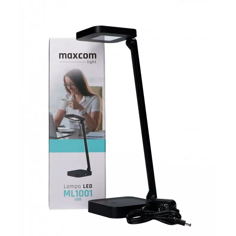 USB Table Lamp MaxCom ML1001 SMD LED Module Black