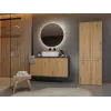 Topeshop NEL 2K DD ANT/ART KP bathroom storage cabinet Graphite, Oak