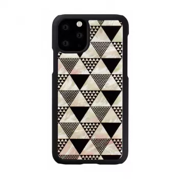 Phone case iKins for iPhone 11 Pro — black pyramid design