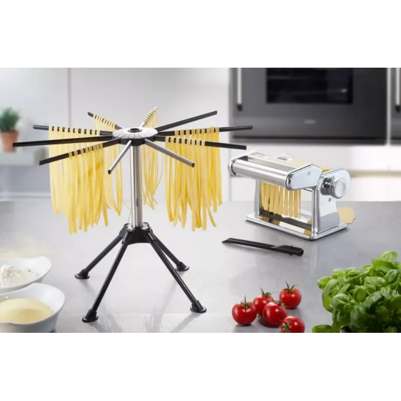 Pasta dryer GEFU Diverso G-28371 — stainless steel, 4 tiers, folding, 420×302 mm